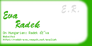 eva radek business card